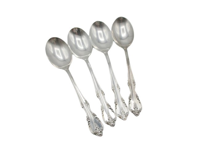 Rogers Southern Splendor, Teaspoons, Set of 4, Silver Plate Silverware, Replacement Pieces
