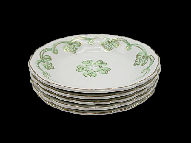 Johnson Bros Rolland Fruit Bowls, Set of 4, Green Pattern, Green Irish Look, Other Piece Types Available, Made in England
